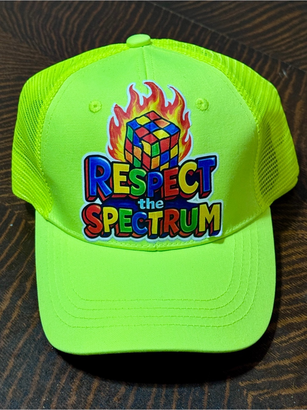 Respect the Spectrum Trucker Hat / Neon Yellow